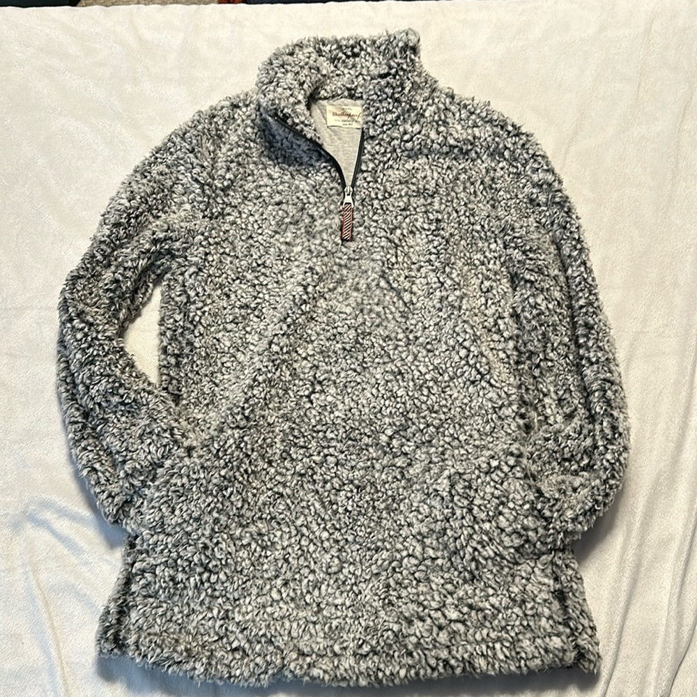 Weatherproof Fuzzy Sweater with Pockets